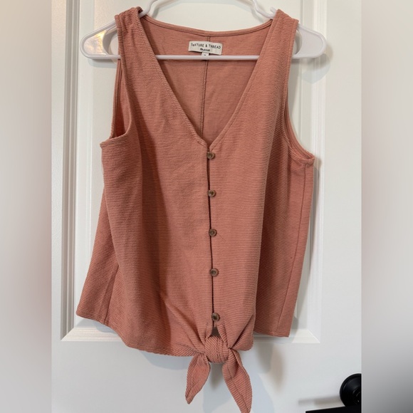 Madewell Sleeveless Button-Down Tank Top - Terracotta - Picture 1 of 4